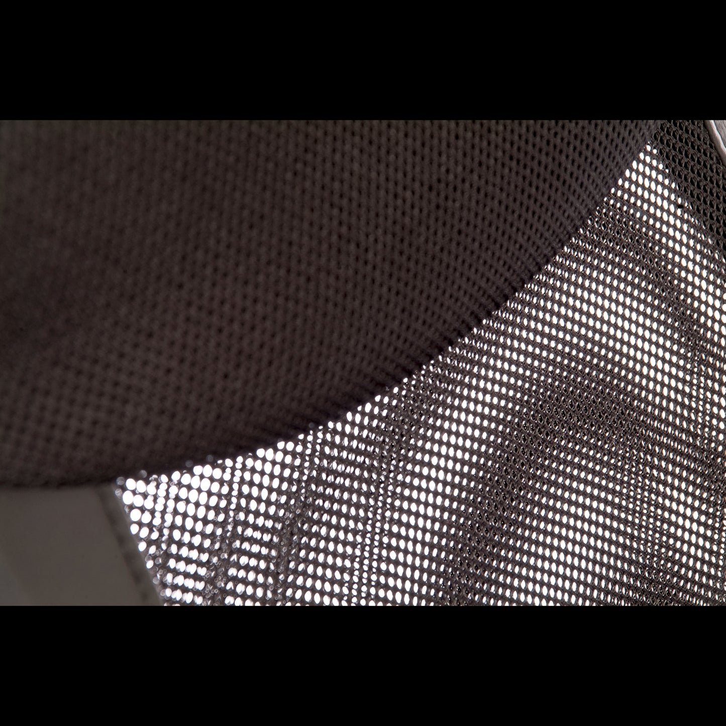 Close-up of black mesh fabric