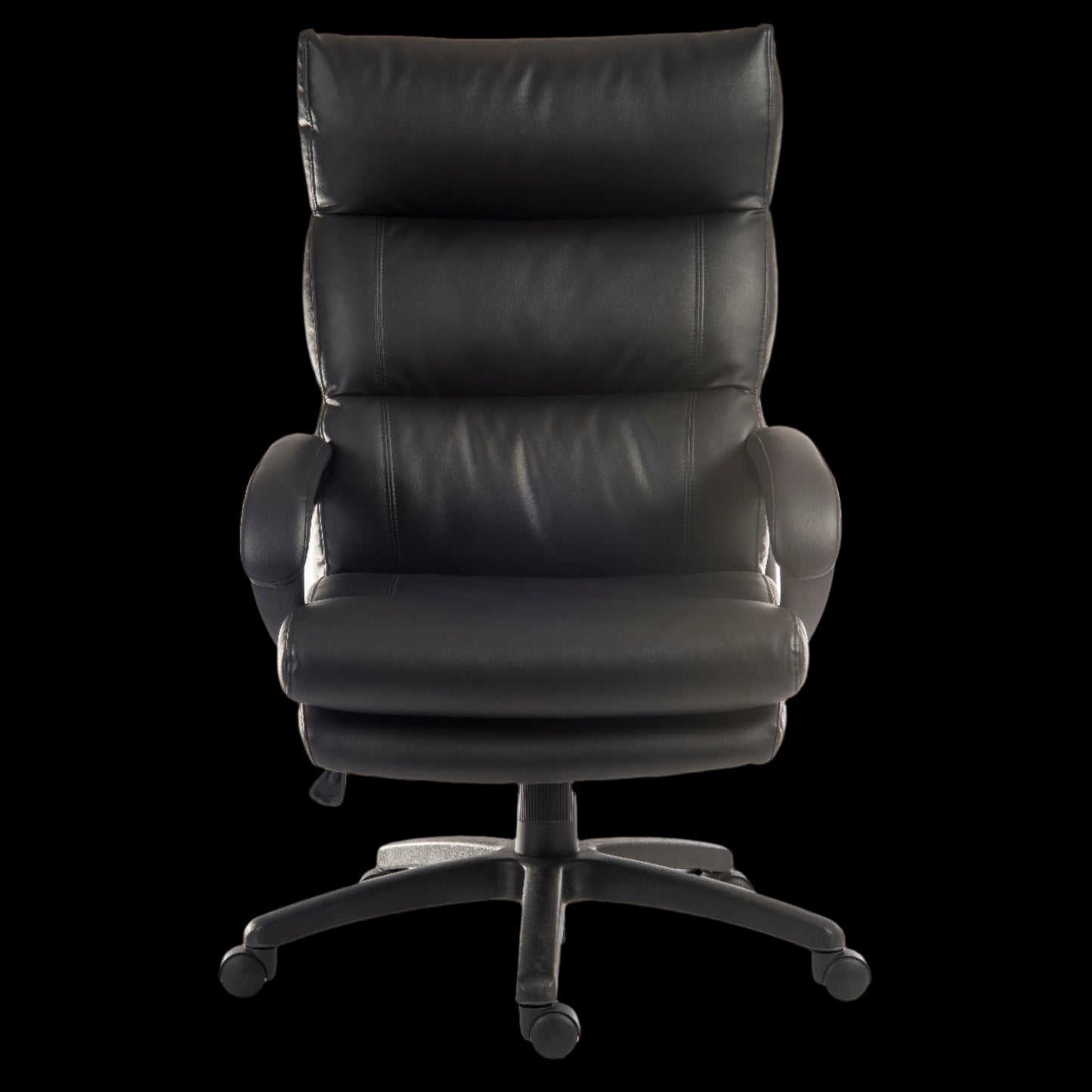 Black office chair on a black background