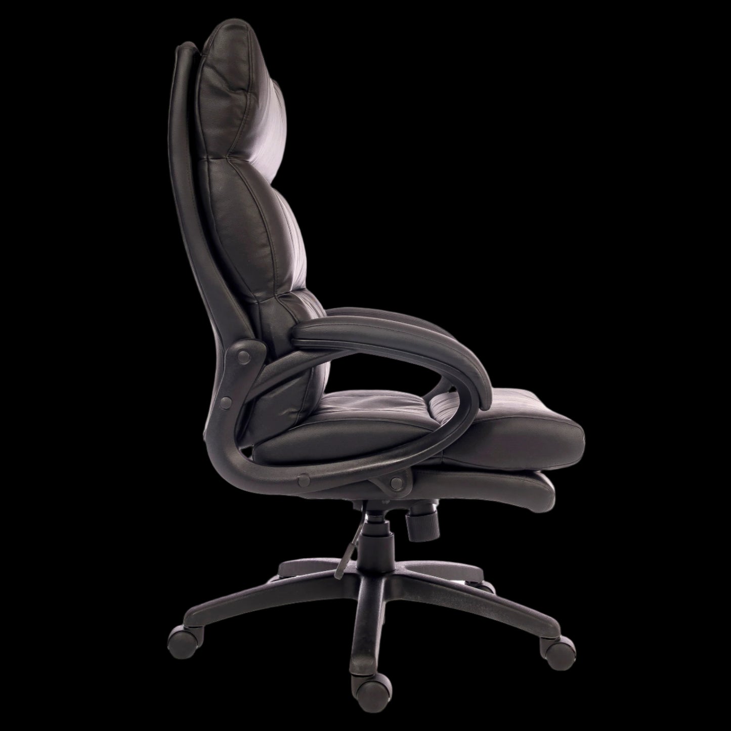 black office chair on a black background