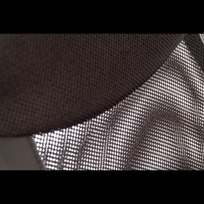Close-up of black mesh fabric