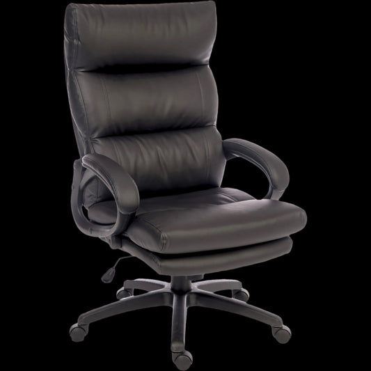 black office chair on a black background