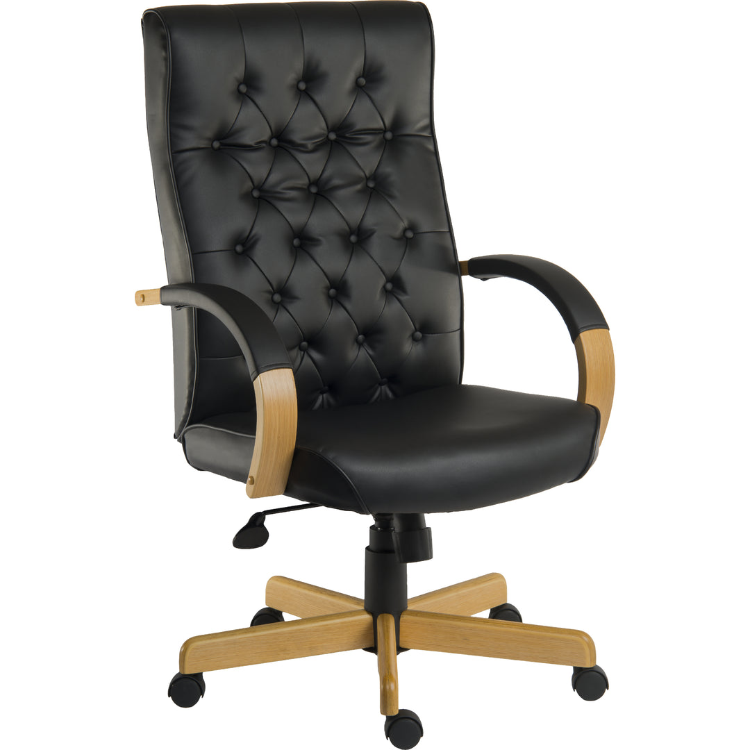Warwick Executive Chair in Black Leather