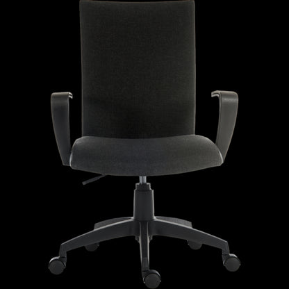 black  office chair on a black background