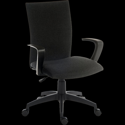 black office chair on a black background