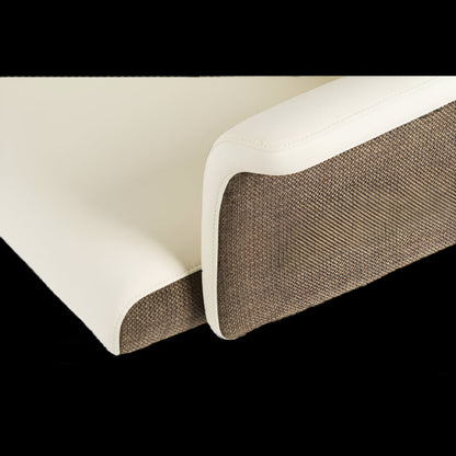 Close-up of a textured brown strip on a black background