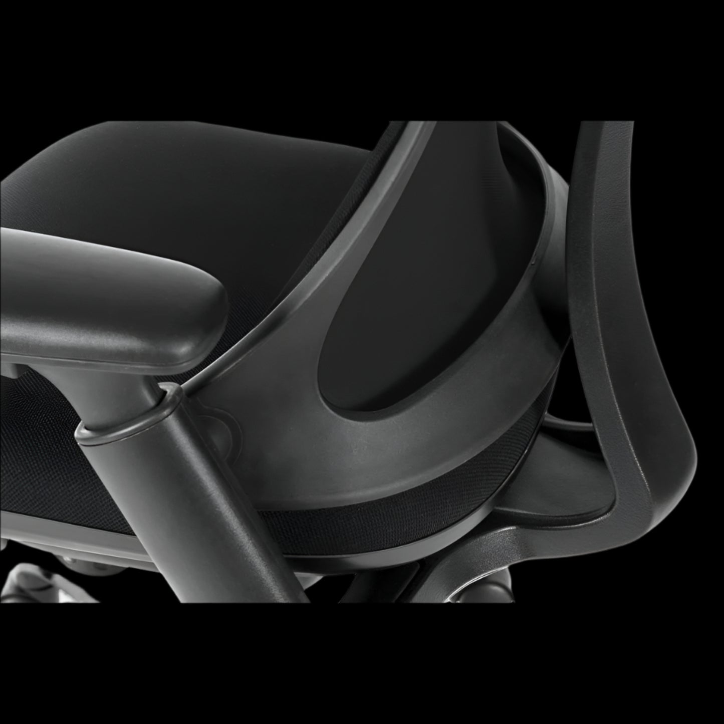 Close-up of a motorcycle seat with a black background