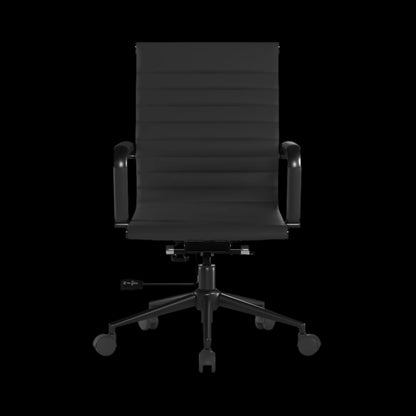 Black office chair on a black background