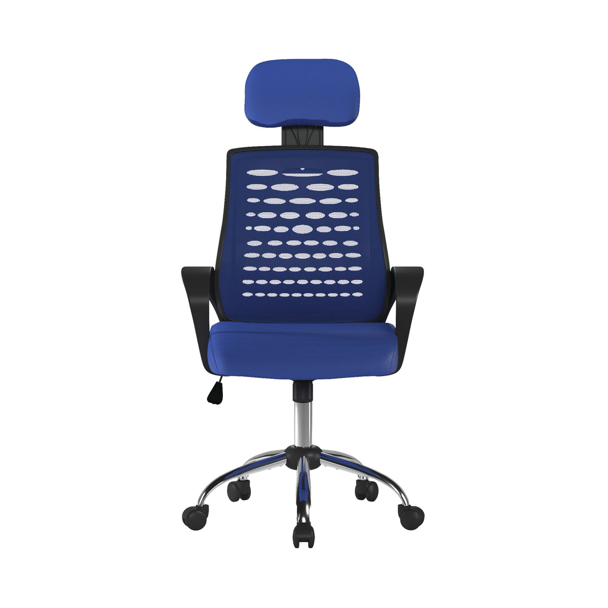 Sigma Mesh Chair in Blue, front view