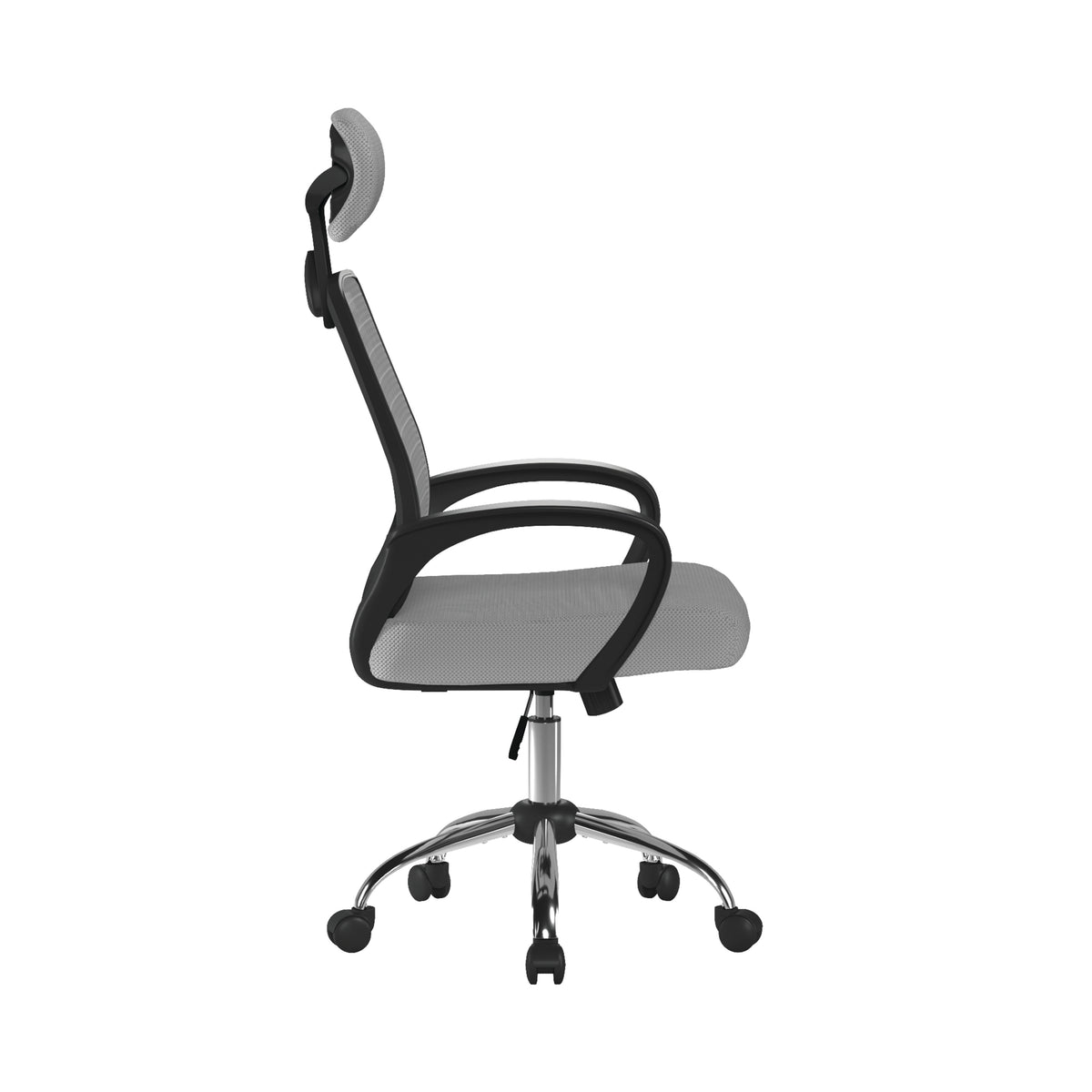 Sigma Mesh Chair in Gray, side view