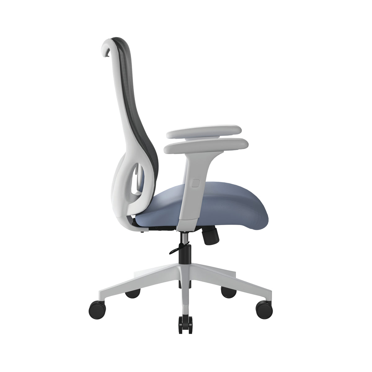 Zephyr Mesh Chair in Gray, side view