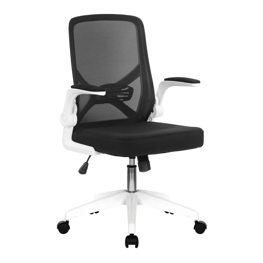 Oyster Mesh Chair in White/Black