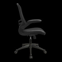 Black office chair on a black  background