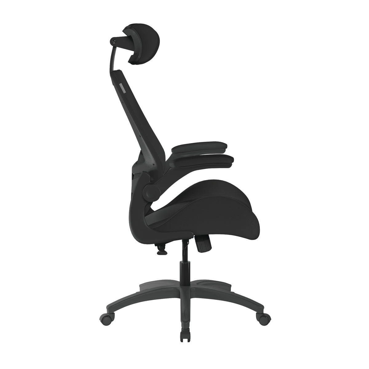 Resolute Mesh Chair in Black, side view
