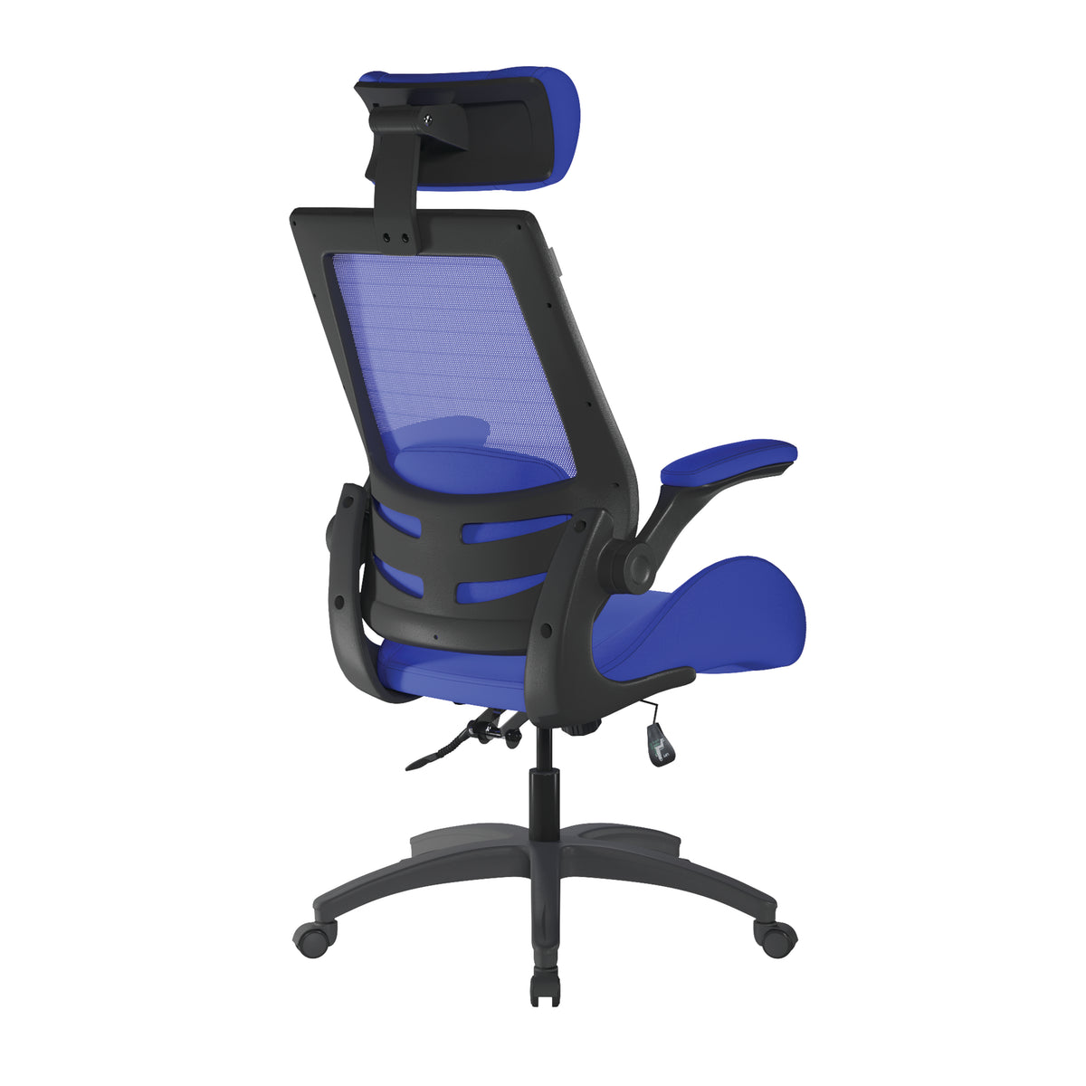 Resolute Mesh Chair in Blue, rear three-quarter view