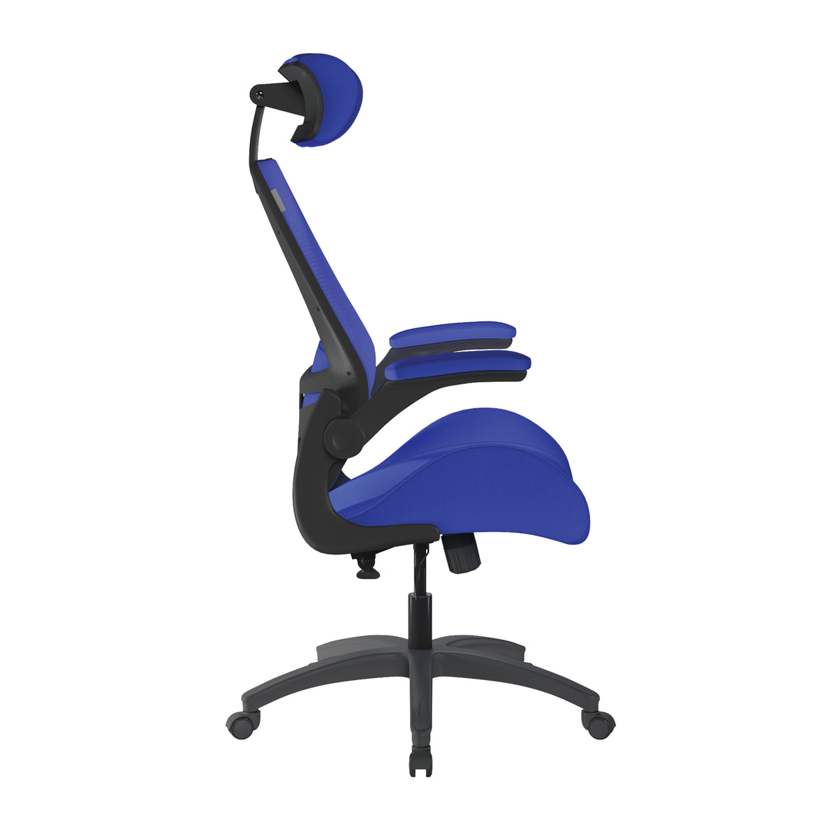 Resolute Mesh Chair in Blue, side view