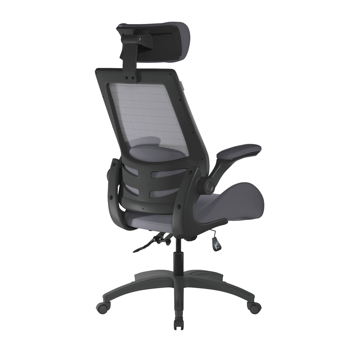 Resolute Mesh Chair in Gray, rear three-quarter view