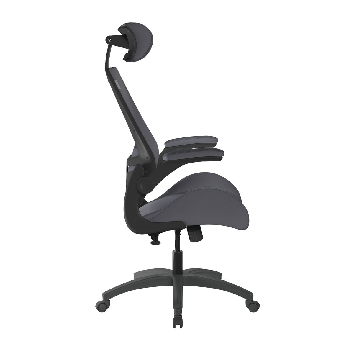 Resolute Mesh Chair in Gray, side view