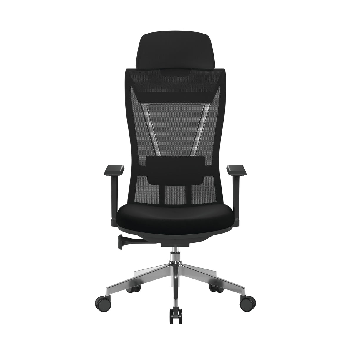 Moritz Mesh Chair in Black, front view