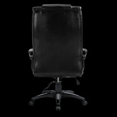 Black office chair on a black background