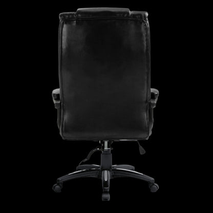 Black office chair on a black background