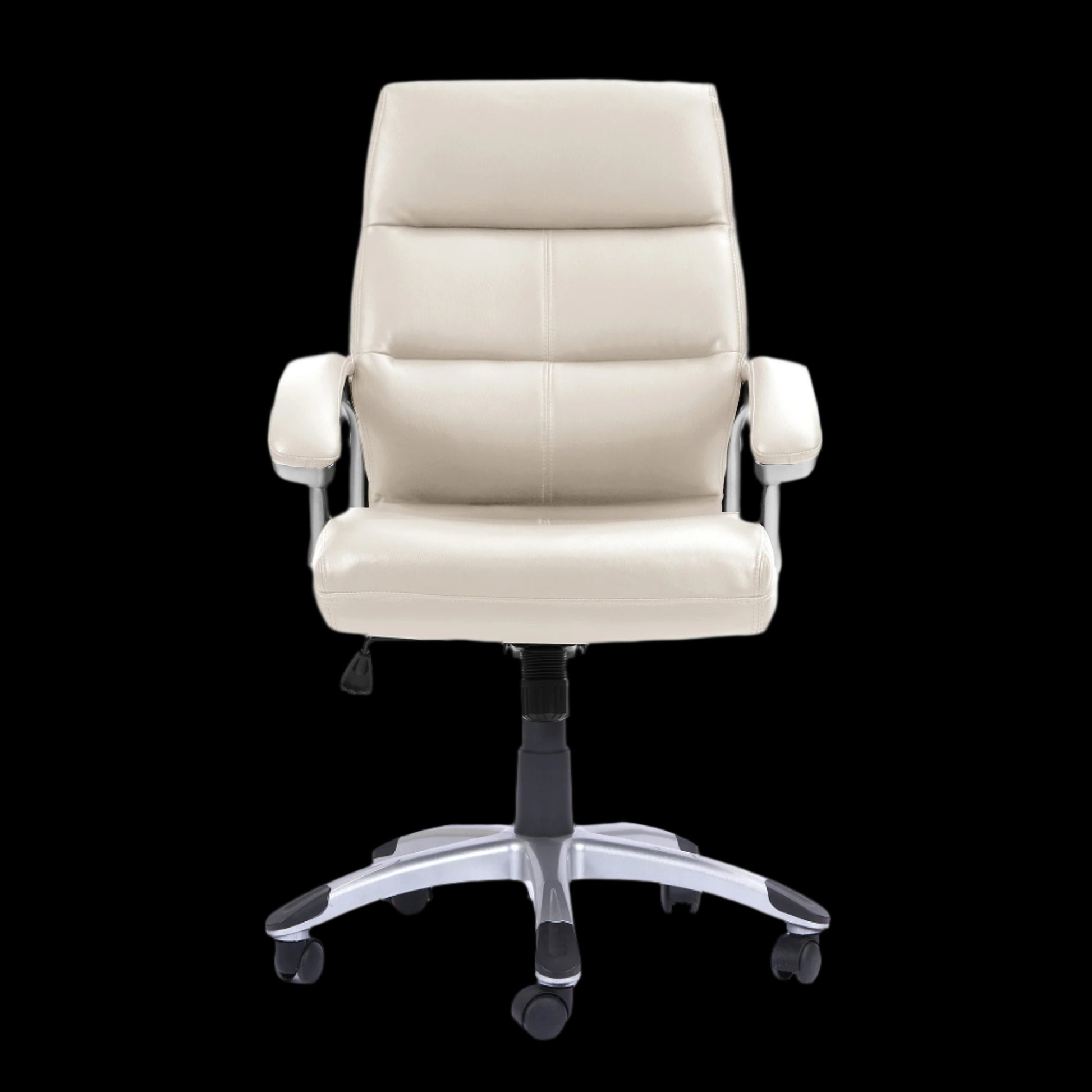 Beige office chair on a black  background
