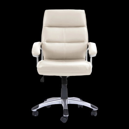 Beige office chair on a black  background