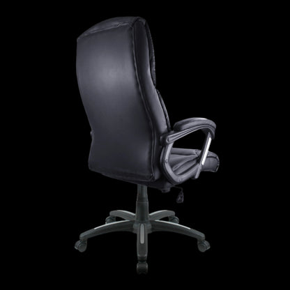 Black office chair on a black  background