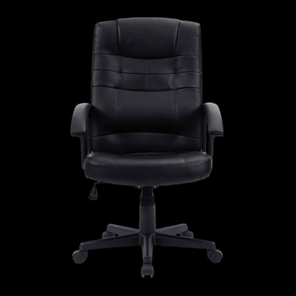 Black office chair on a black background
