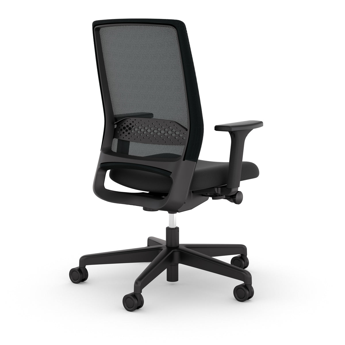 Kickster task chair, rear three-quarter view from the opposite side