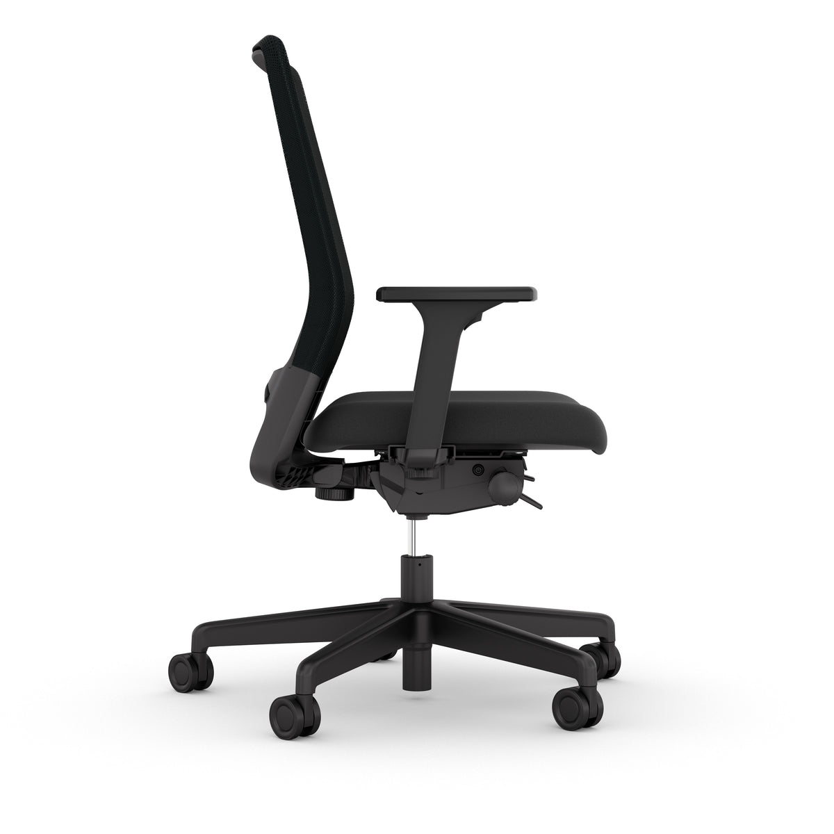 Kickster task chair, side profile from the opposite side