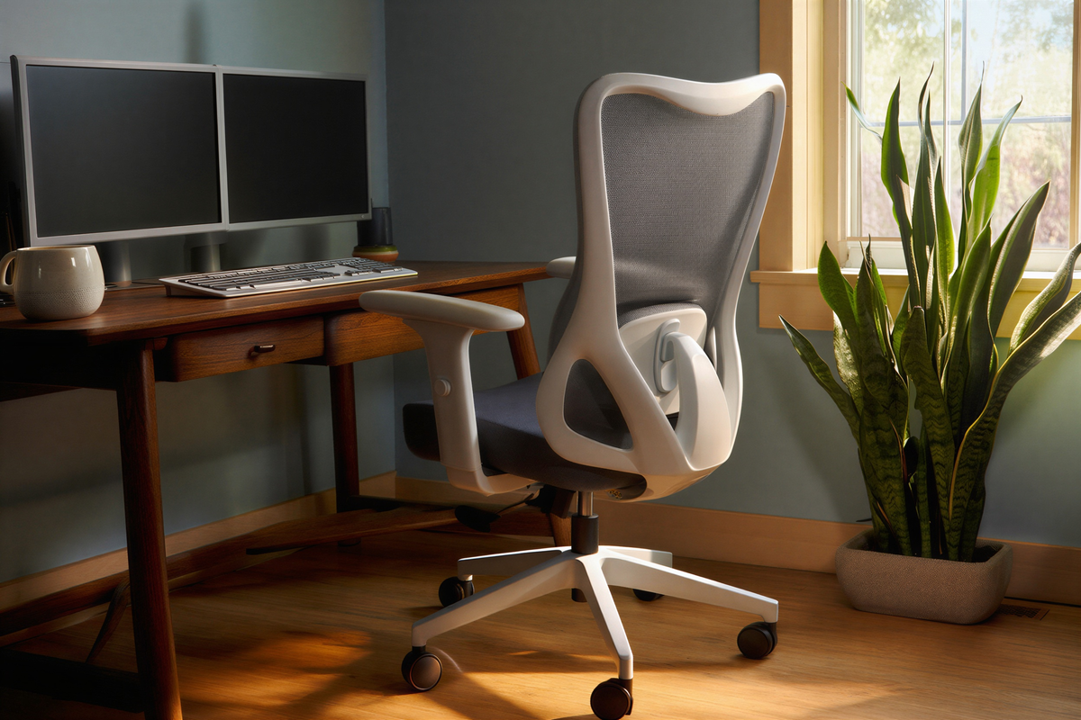 Zephyr Mesh Chair in a home-office setting