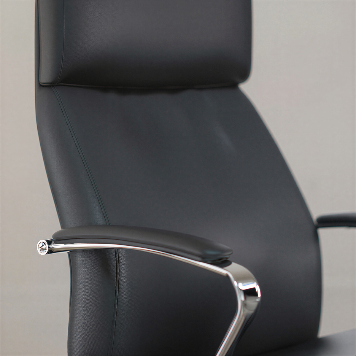Henley Leather Chair in a home-office setting, view 4