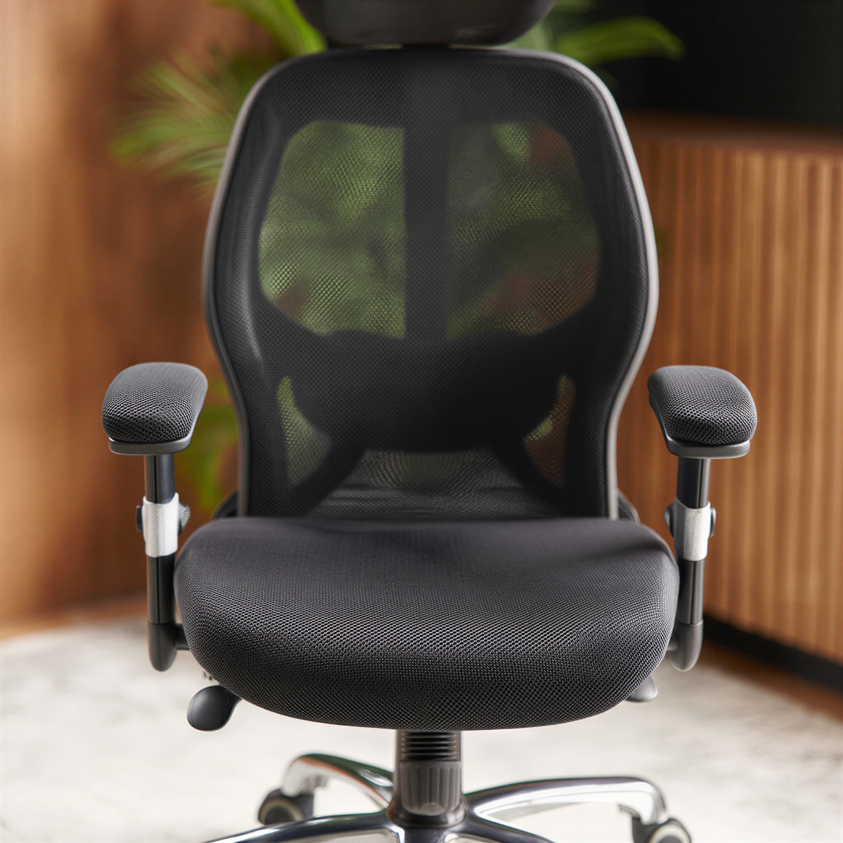Cobham Mesh Chair in a home-office setting, view 3