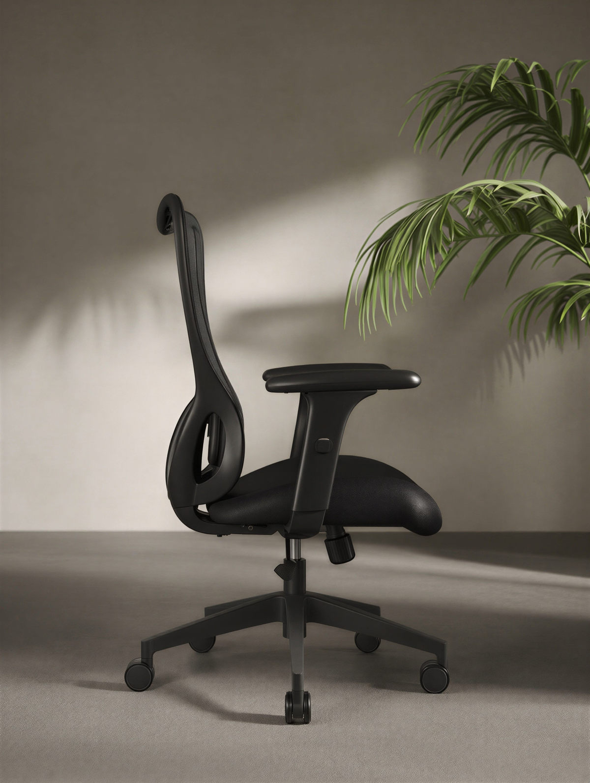 Zephyr Mesh Chair in a home-office setting, view 2