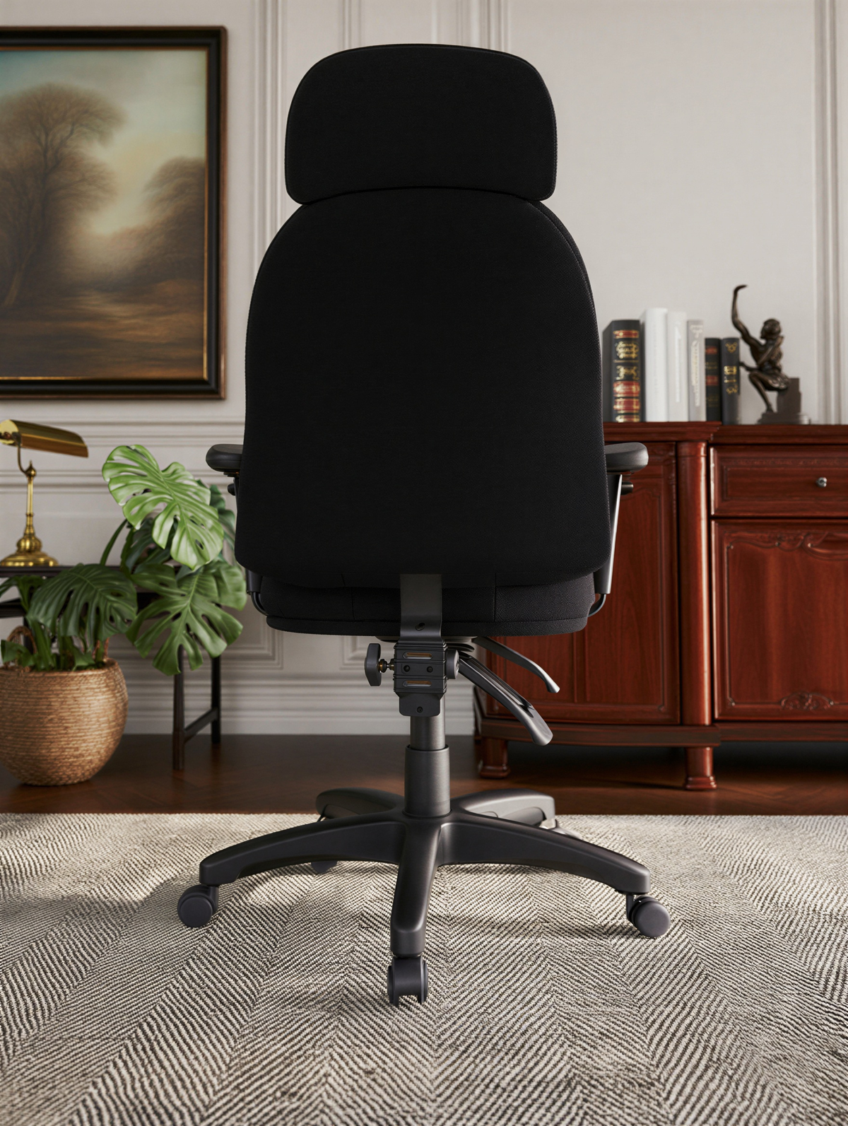 Avon Fabric Chair in a home-office setting, view 3