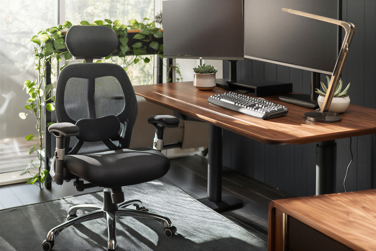 Cobham Mesh Chair in a home-office setting